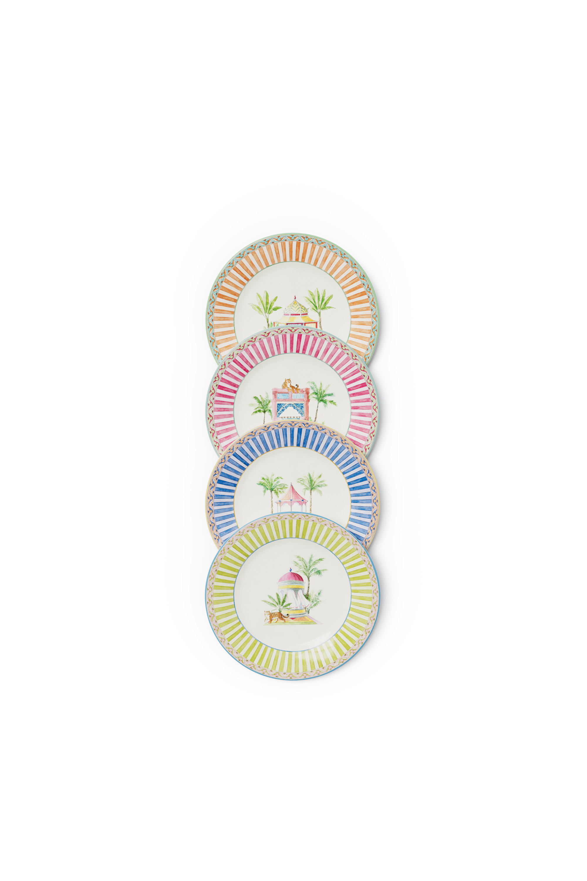 Porcelain Dessert Plate Of 4
