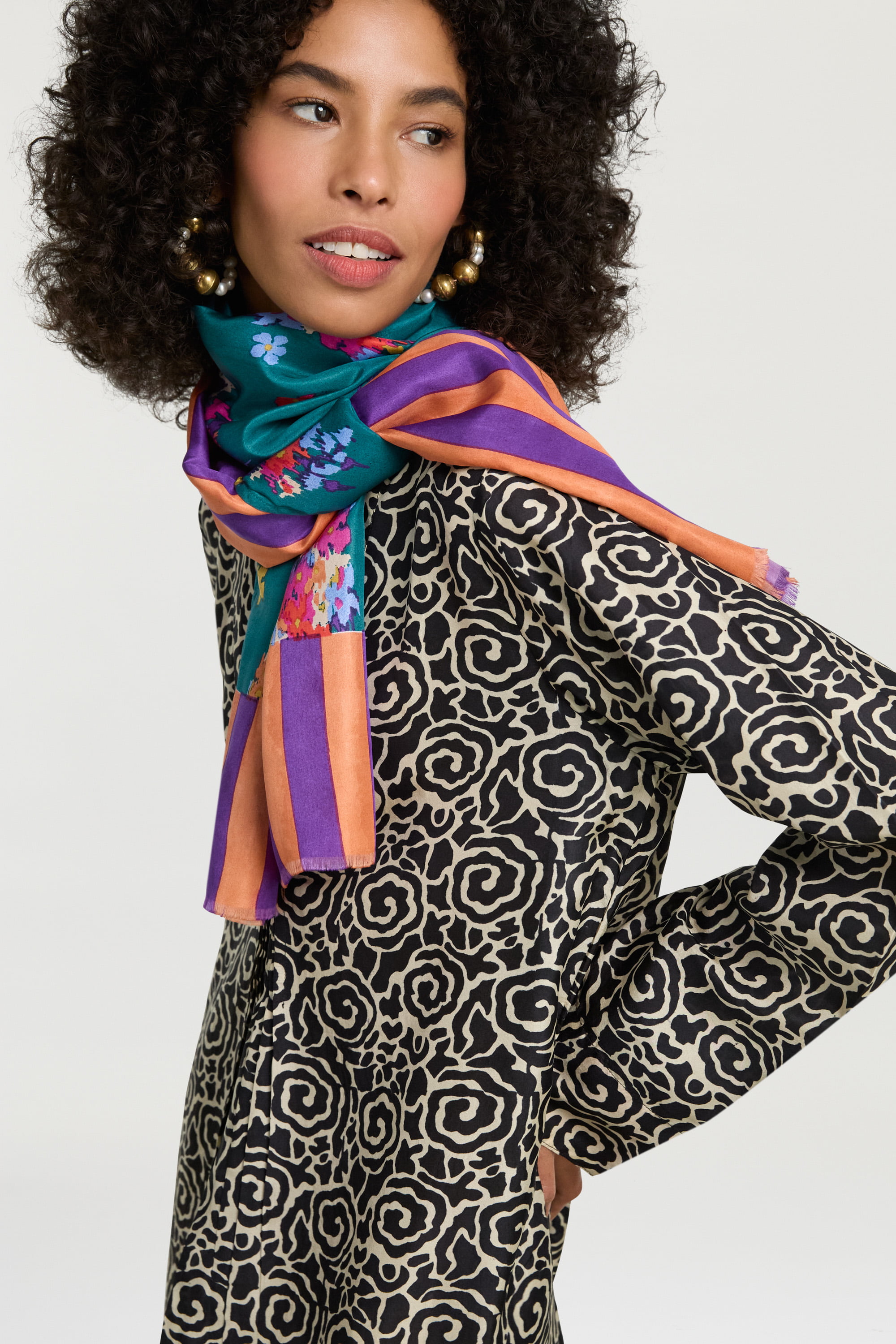 Scialle In Seta 100x200cm