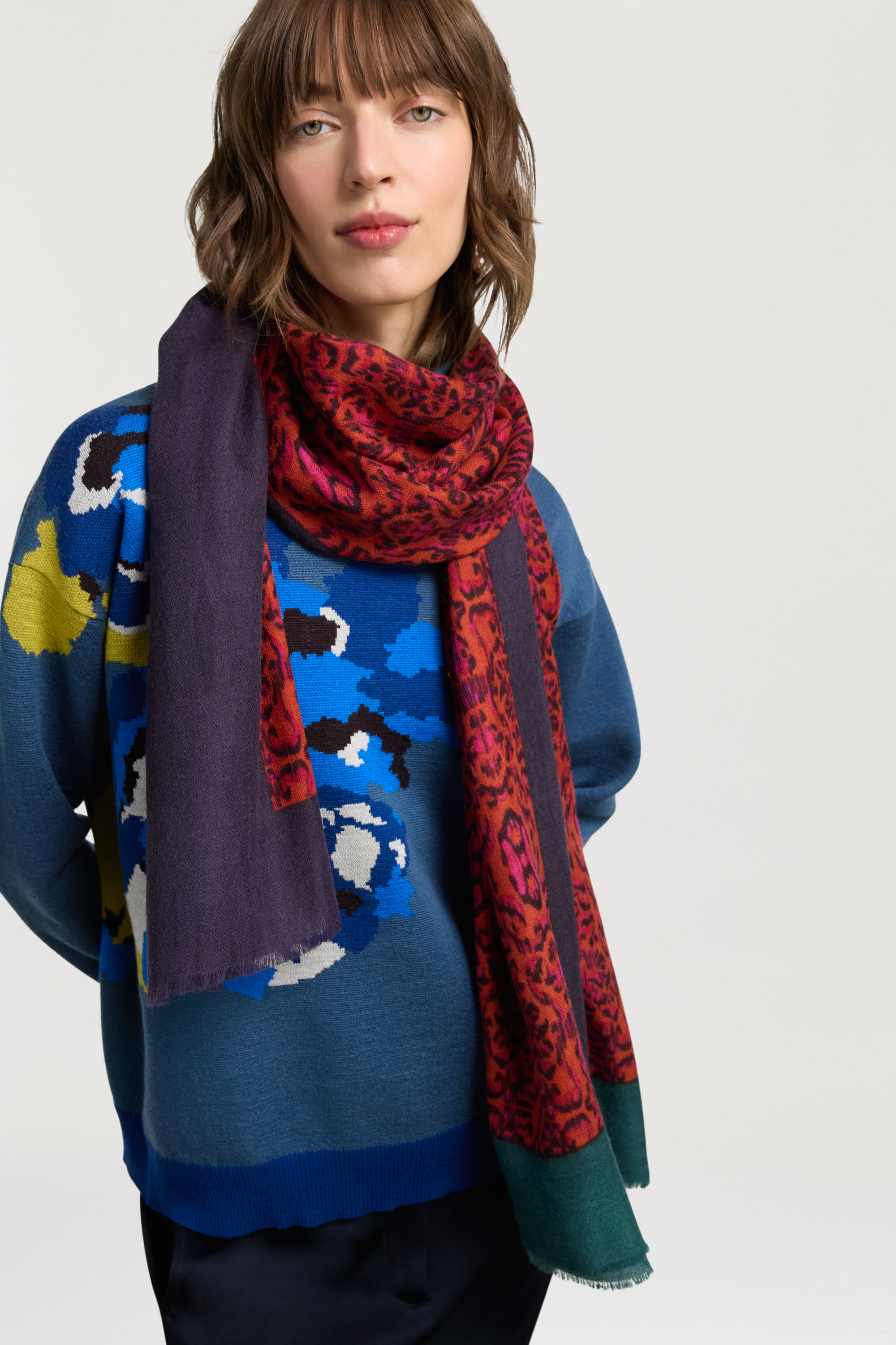 Stole Wool Silk 100x200cm