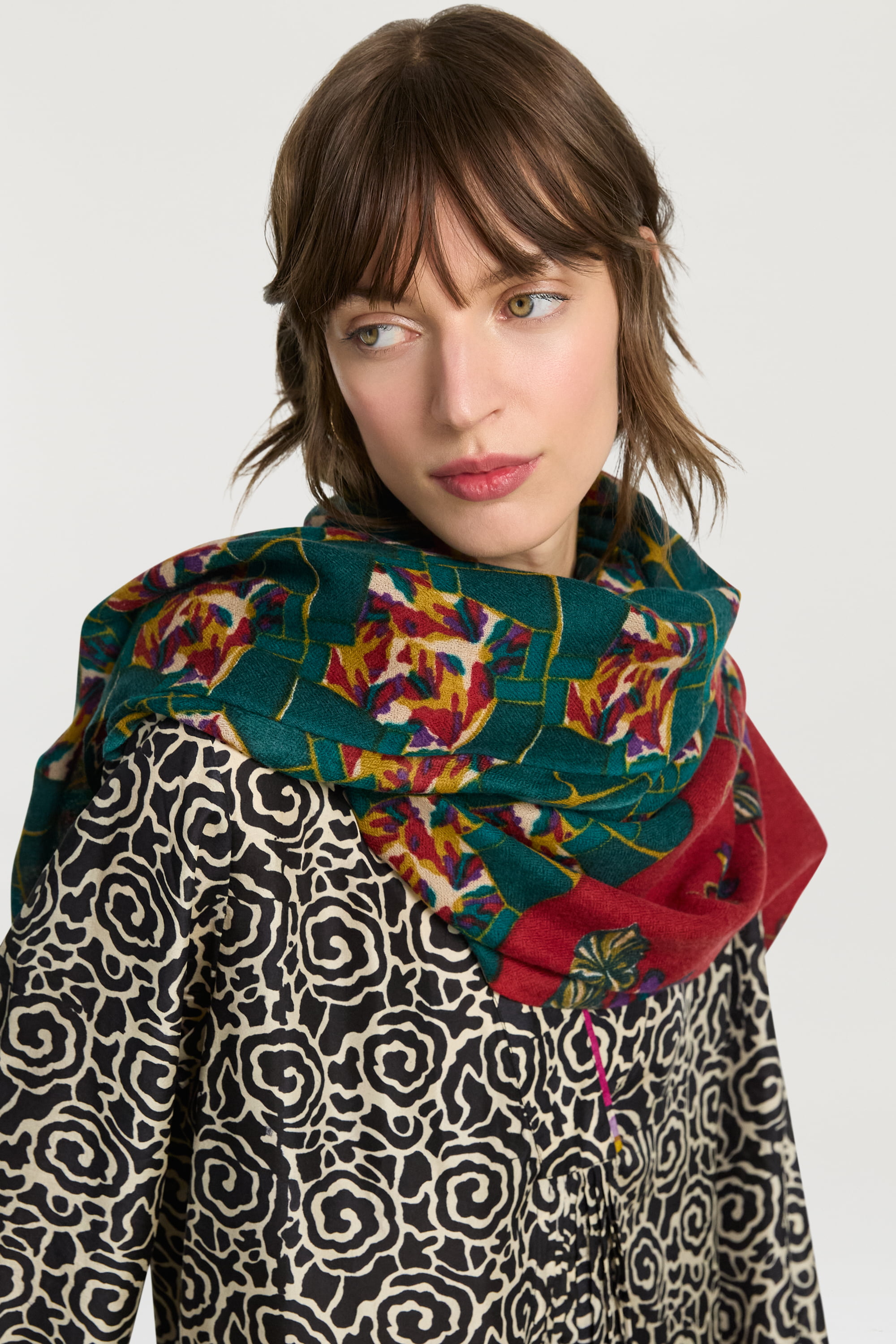 Stola In Lana E Seta 100x200cm