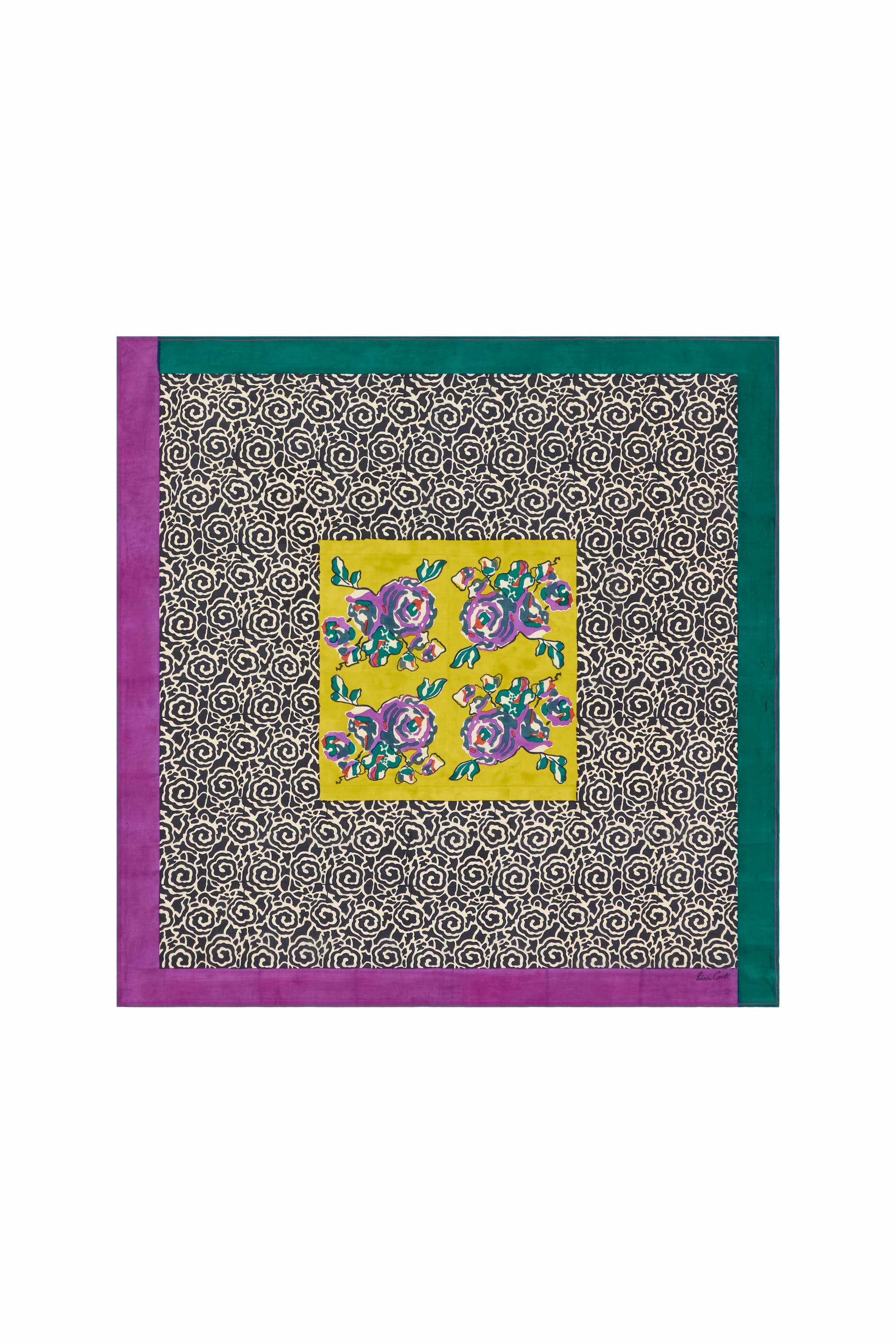 Foulard In Seta Habutai 100x100cm