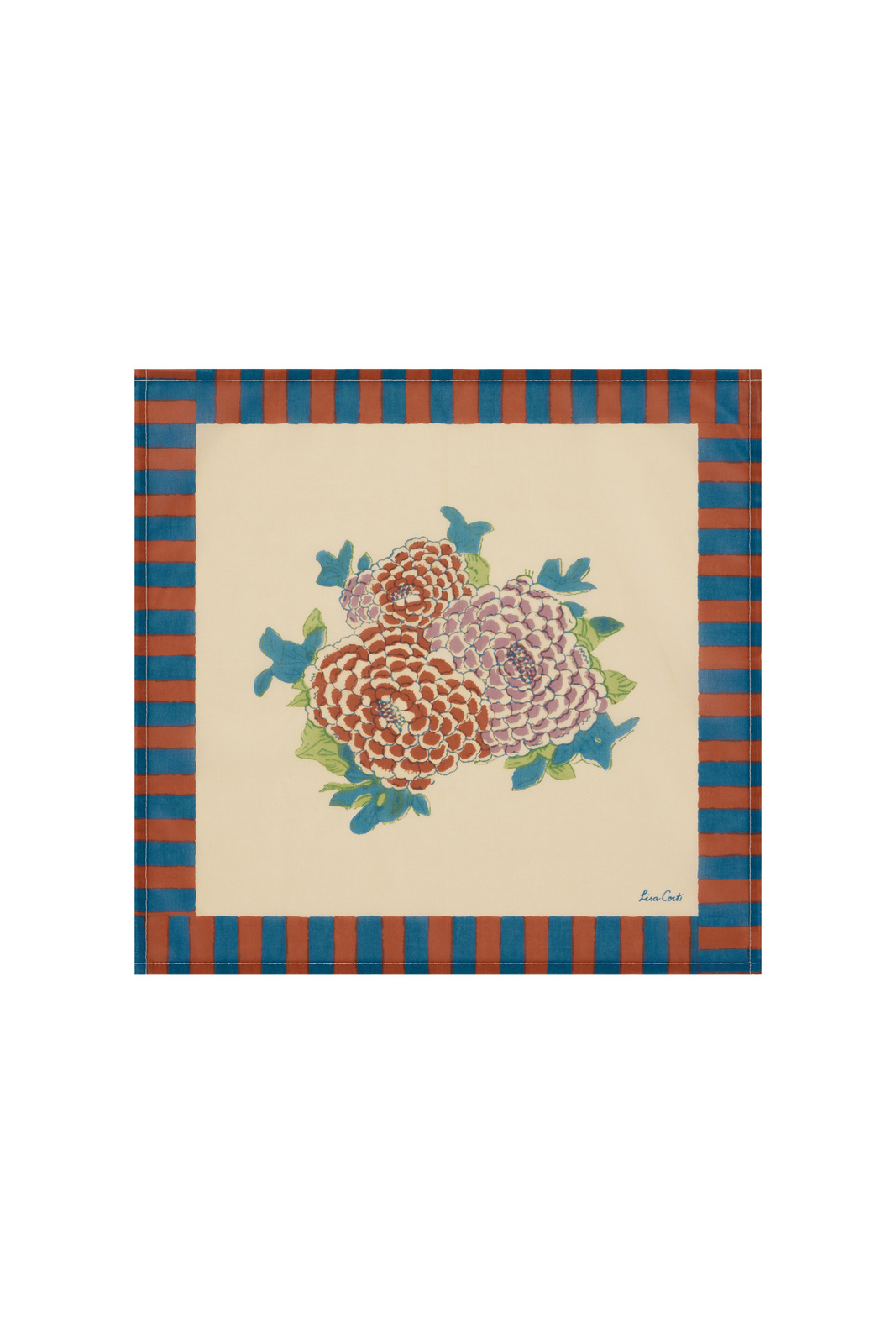 cotton napkin 50x50cm--arabesque corolla natural coffee