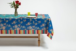 cotton cloth 180x180cm--swiss blue veronese