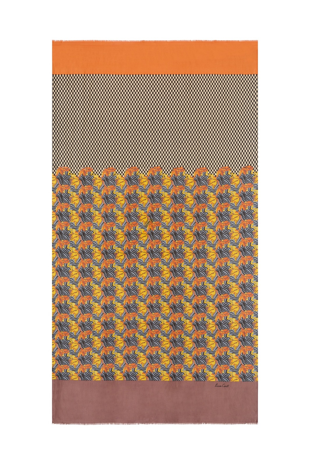 silk scarf 100x200cm--eve tulip grey blue 