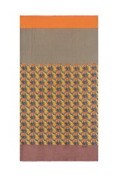 silk scarf 100x200cm--eve tulip grey blue 