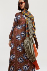 silk scarf 100x200cm--eve tulip grey blue 