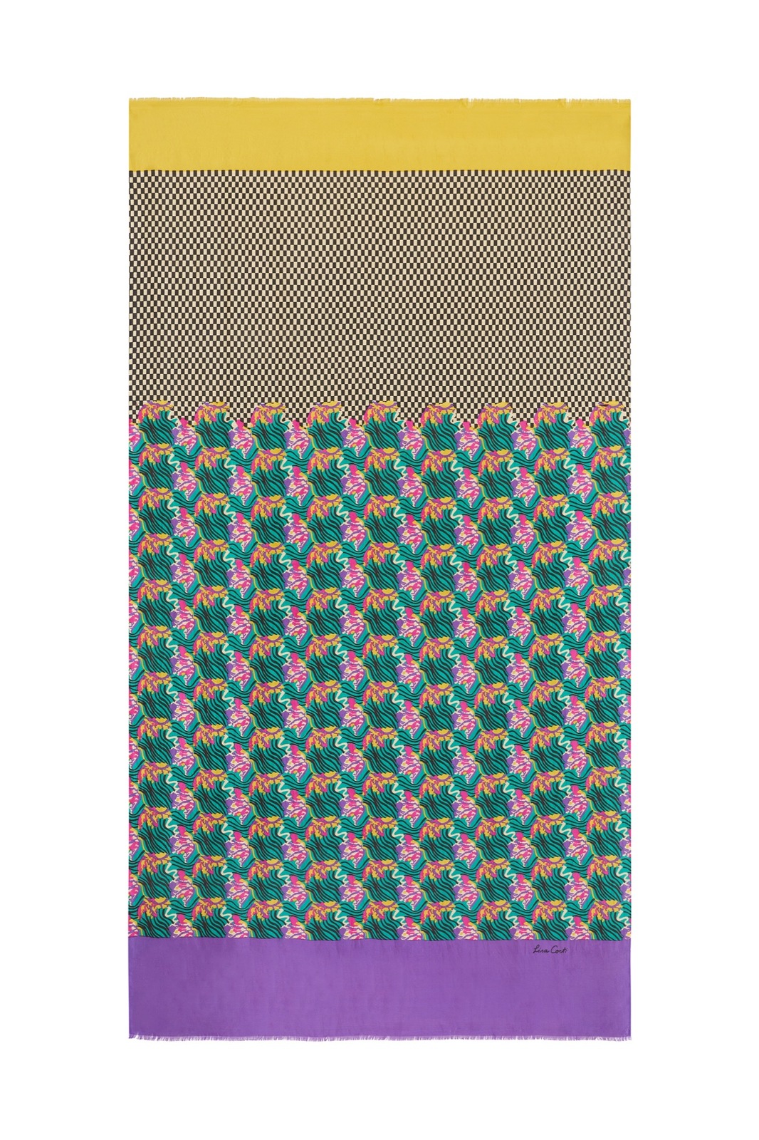 silk scarf 100x200cm--ewe tulip peacock