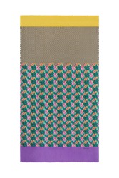 silk scarf 100x200cm--ewe tulip peacock