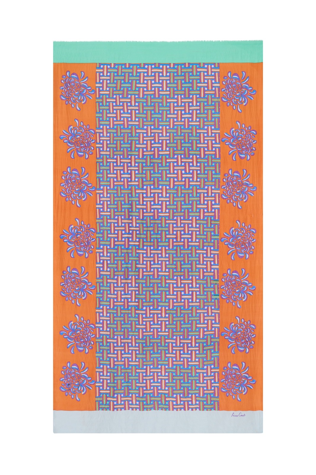 silk scarf 100x200cm--bullet rust 