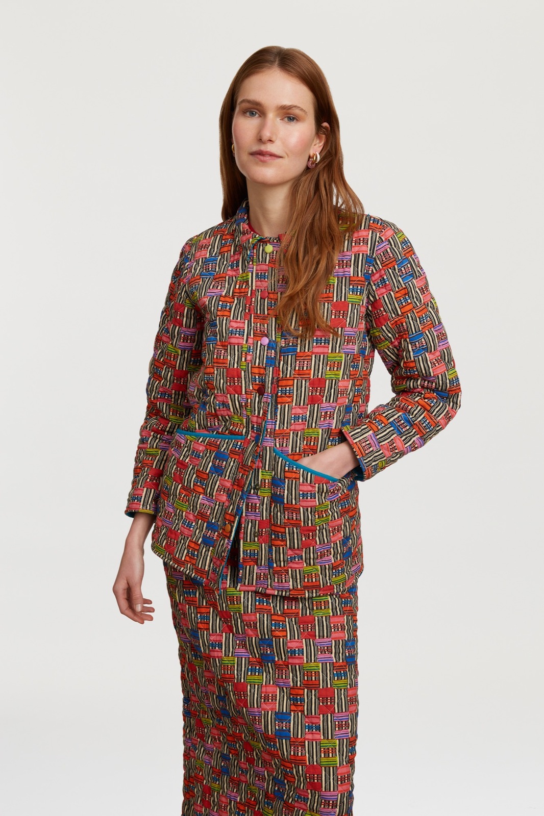 tiblisi jacket--ivory stripes natural