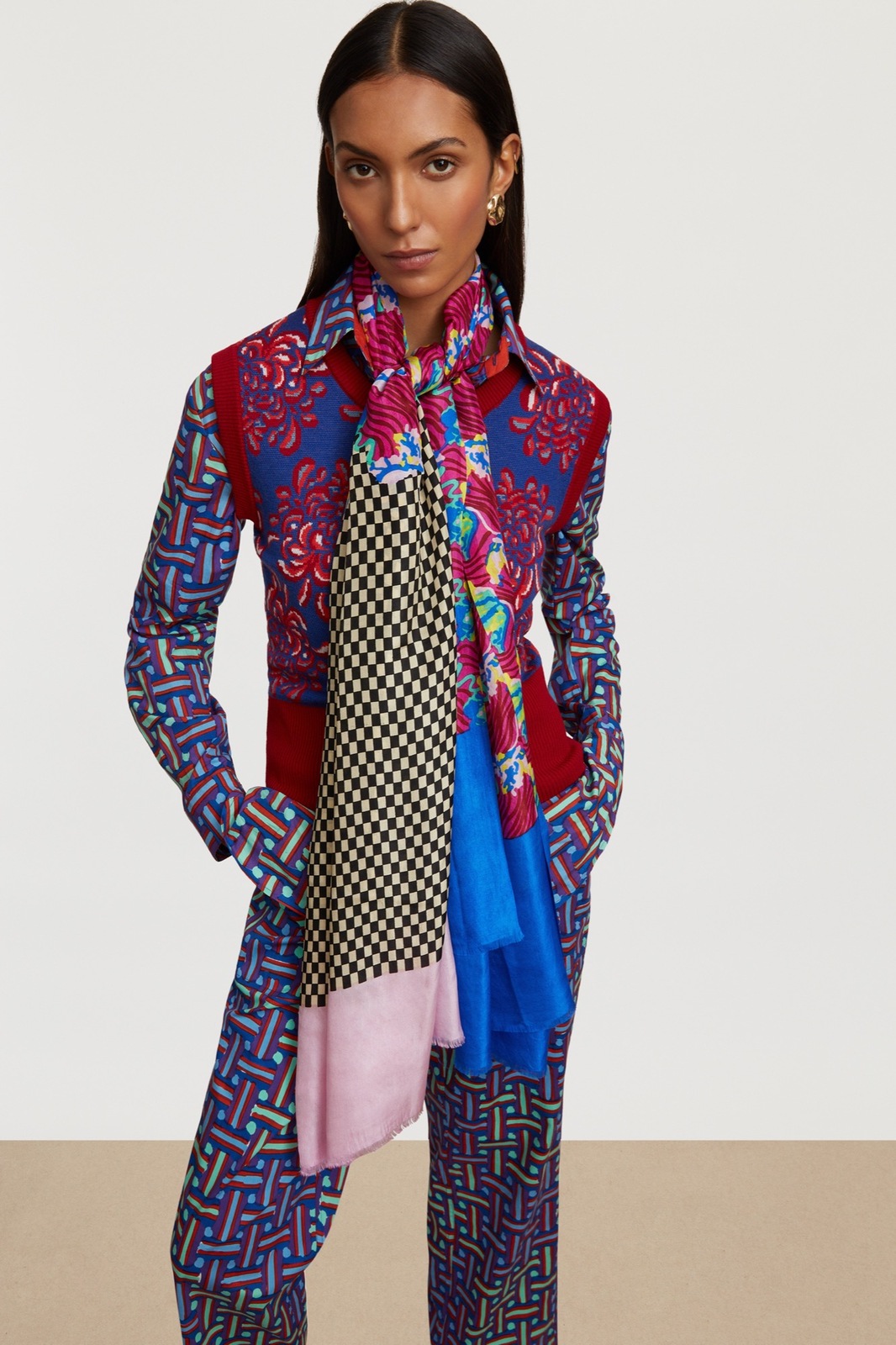 silk scarf 100x200cm--ewe tulip magenta 