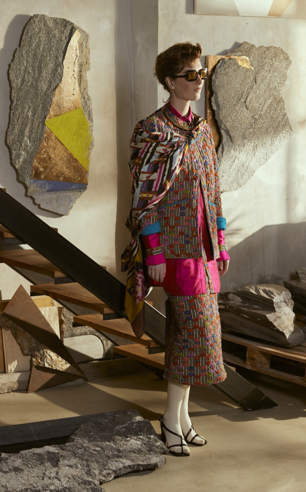 tiblisi jacket--ivory stripes natural