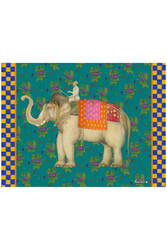 masonite placemat 30x40cm --elephant peacock