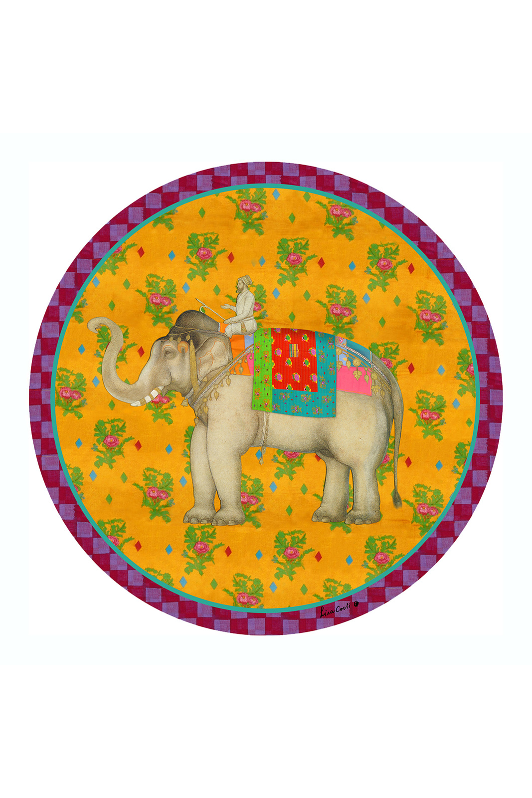 masonite placemat 34cm-- elephant gold 