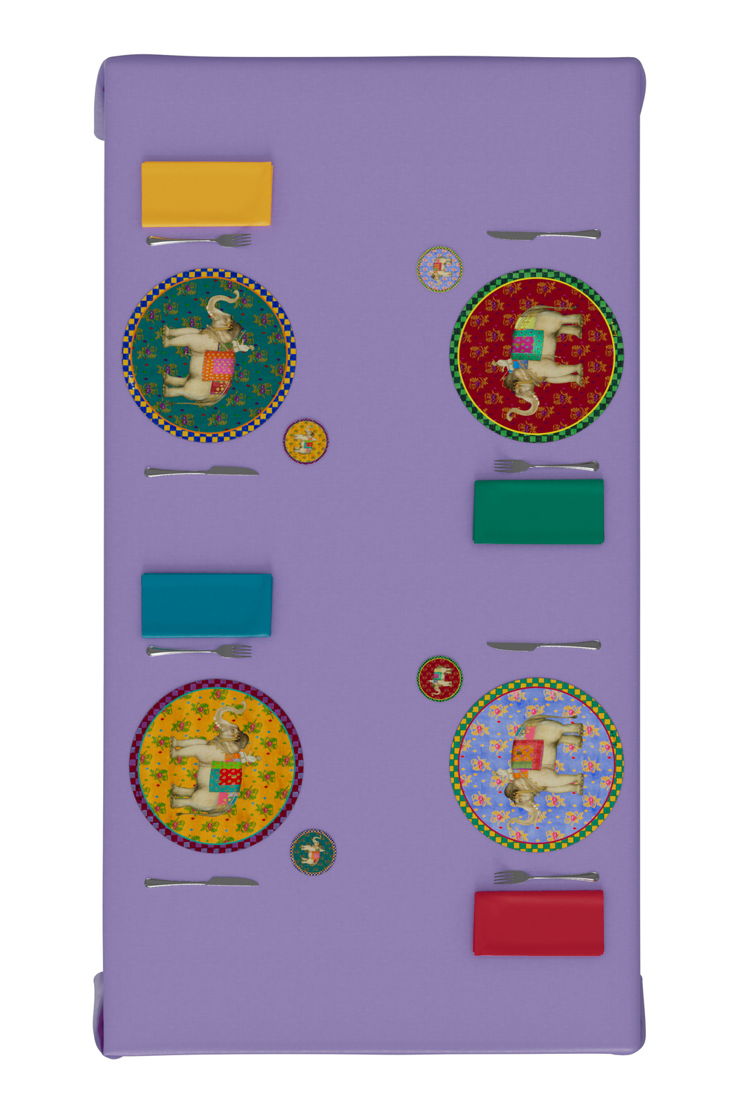 coaster-- elephant peacock