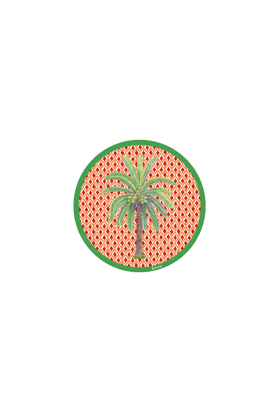 sottobicchiere 9,5cm-- hima palma red