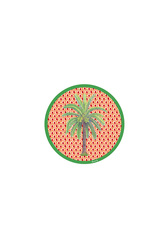 sottobicchiere 9,5cm-- hima palma red