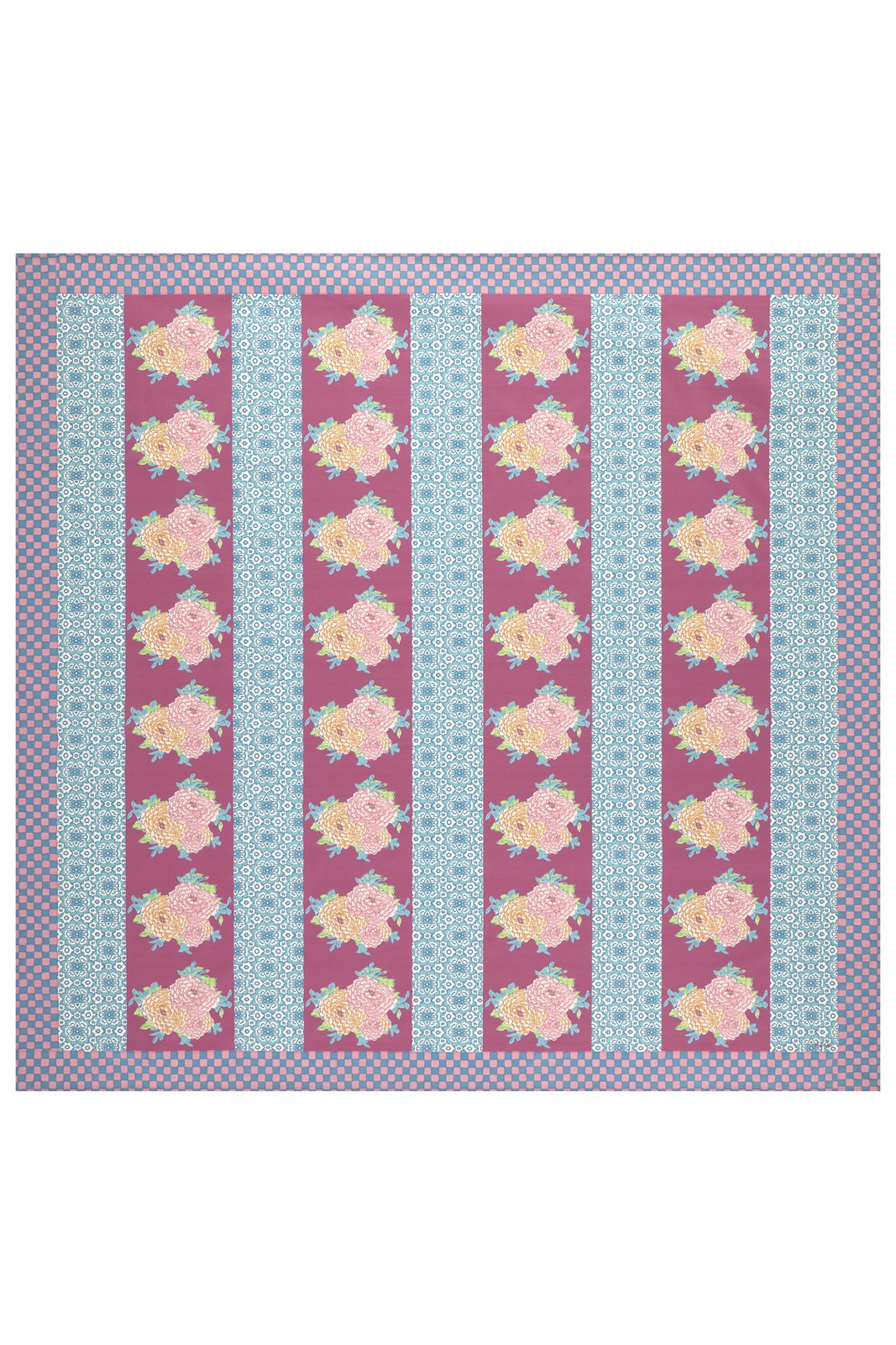 telo mussola di cotone 220x220cm--corolla frida magenta