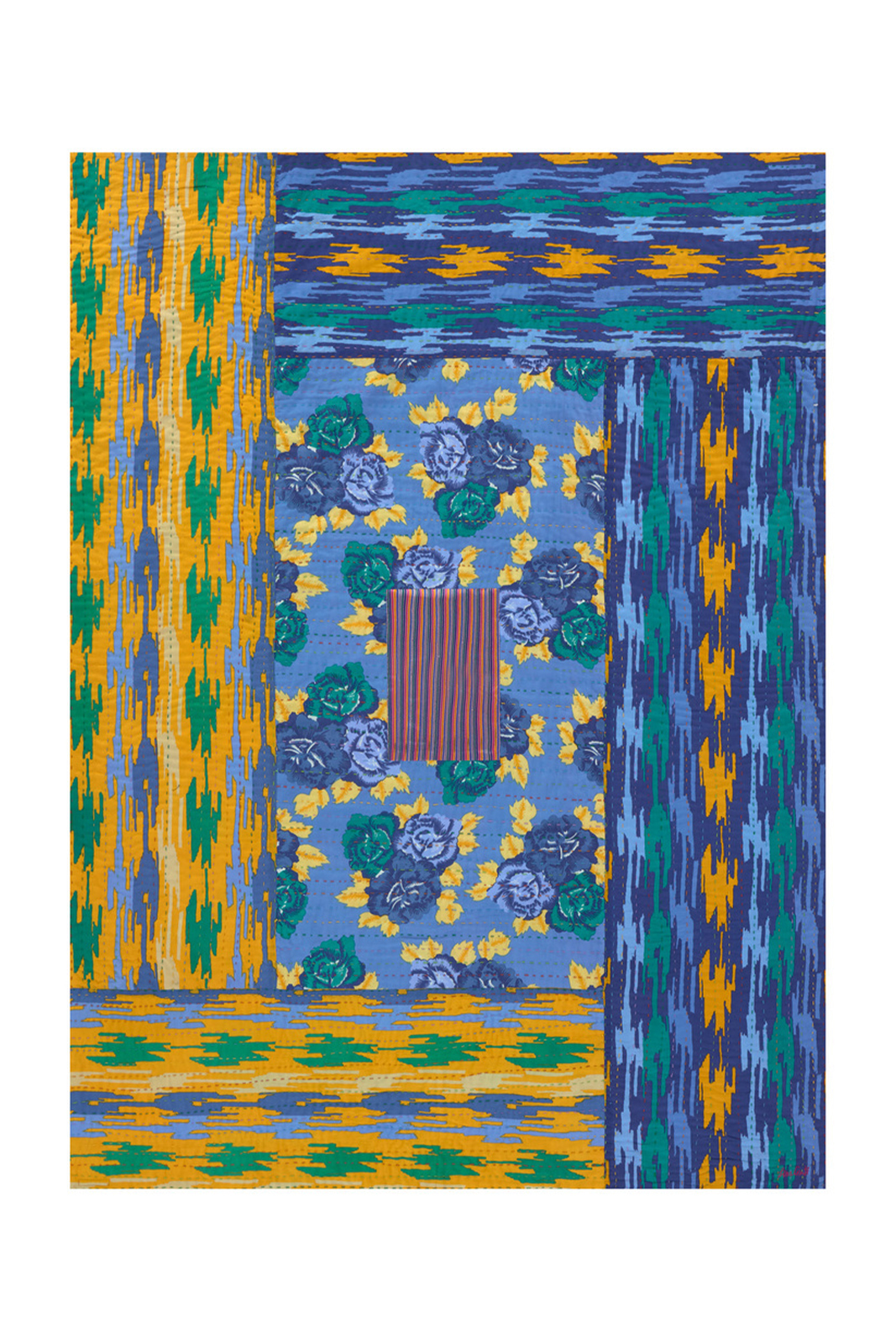 reversible gudri 130x180cm--three flower pervinch