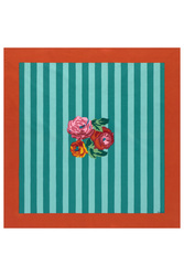 cotton cloth 110x110cm--nizam stripes aqua veronese