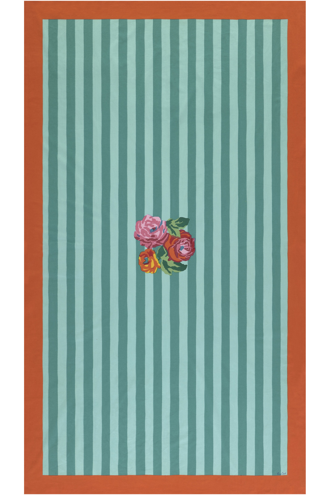 cotton cloth 140x240cm--nizam stripes aqua veronese