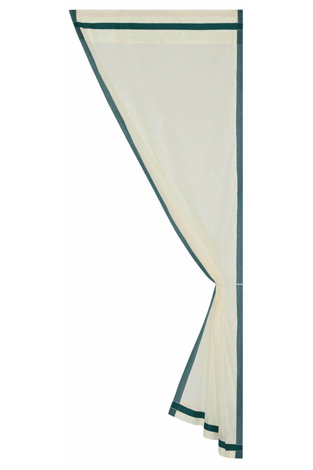 cotton curtain 100x250cm--dark green border