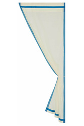 cotton curtain 120x330cm--cobalt border