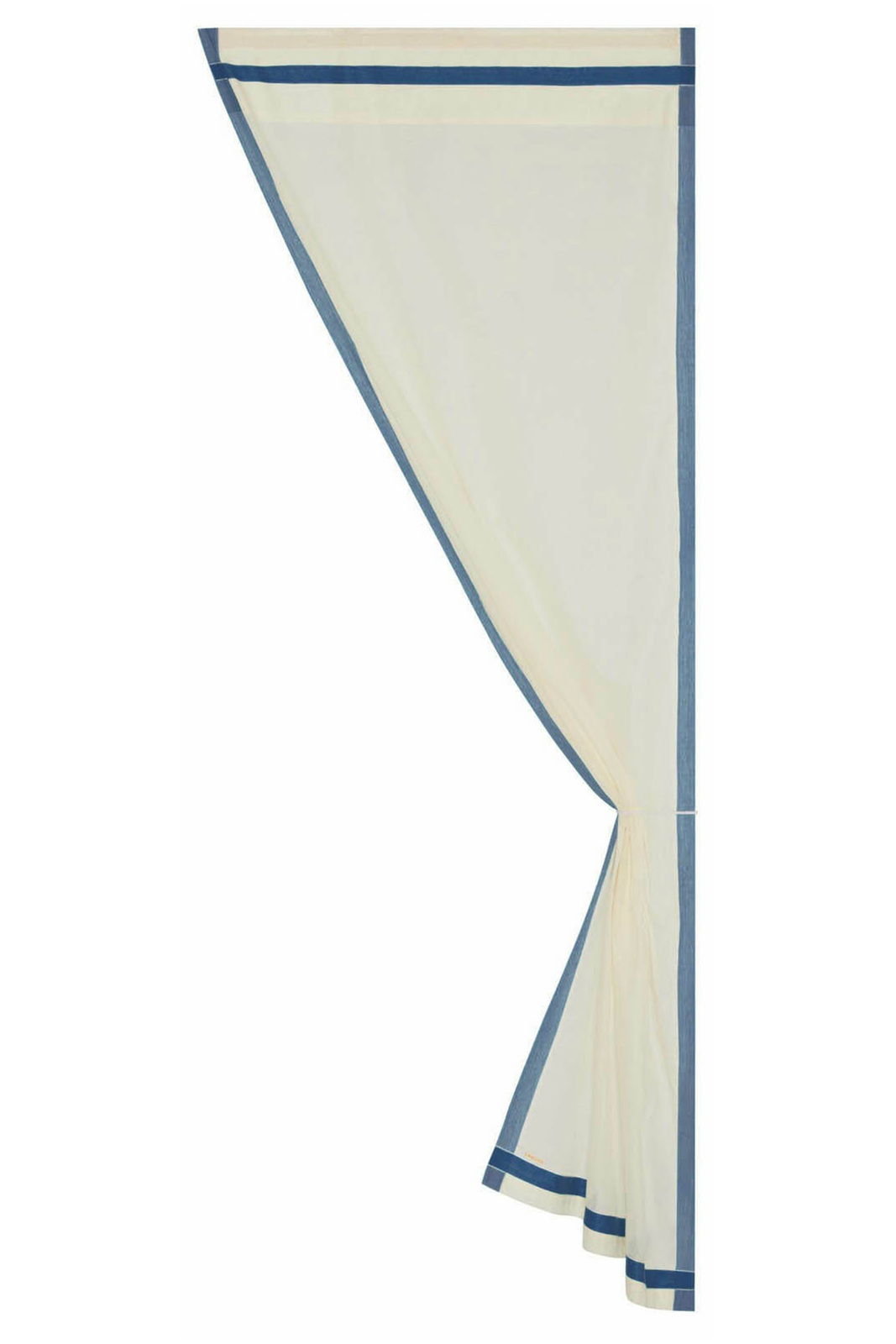 cotton curtain 120x330cm--sugar blue border