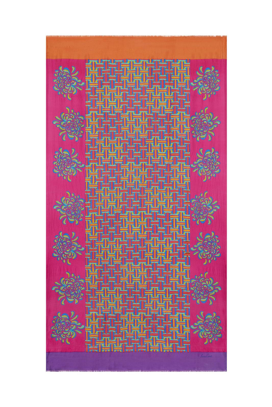 silk scarf 100x200cm--bullet magenta 