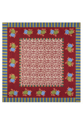 cotton cloth 220x220cm--indian tiger red