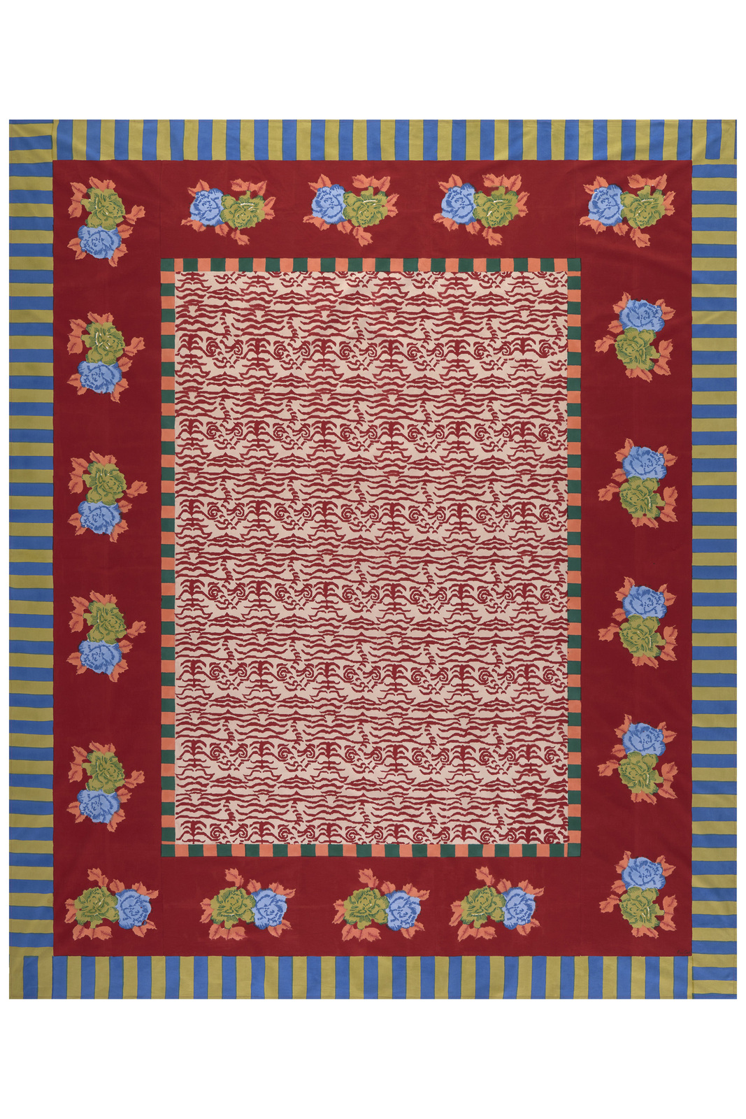 telo cotone 220x270cm--indian tiger red