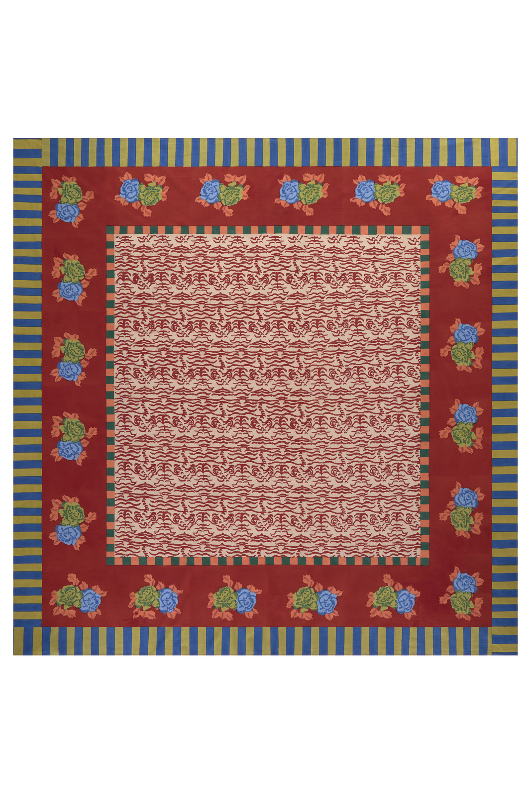 telo cotone 250x270cm--indian tiger red