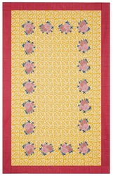 telo cotone 220x350cm--arabesque corolla gold natural