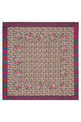 reversible quilt 250x270cm--arabesque corolla natural coffee