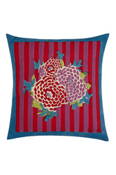 cotton cushion 45x45cm--arabesque corolla natural coffee