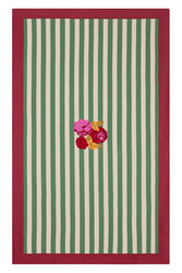 cotton cloth 140x240cm--nizam stripes green natural