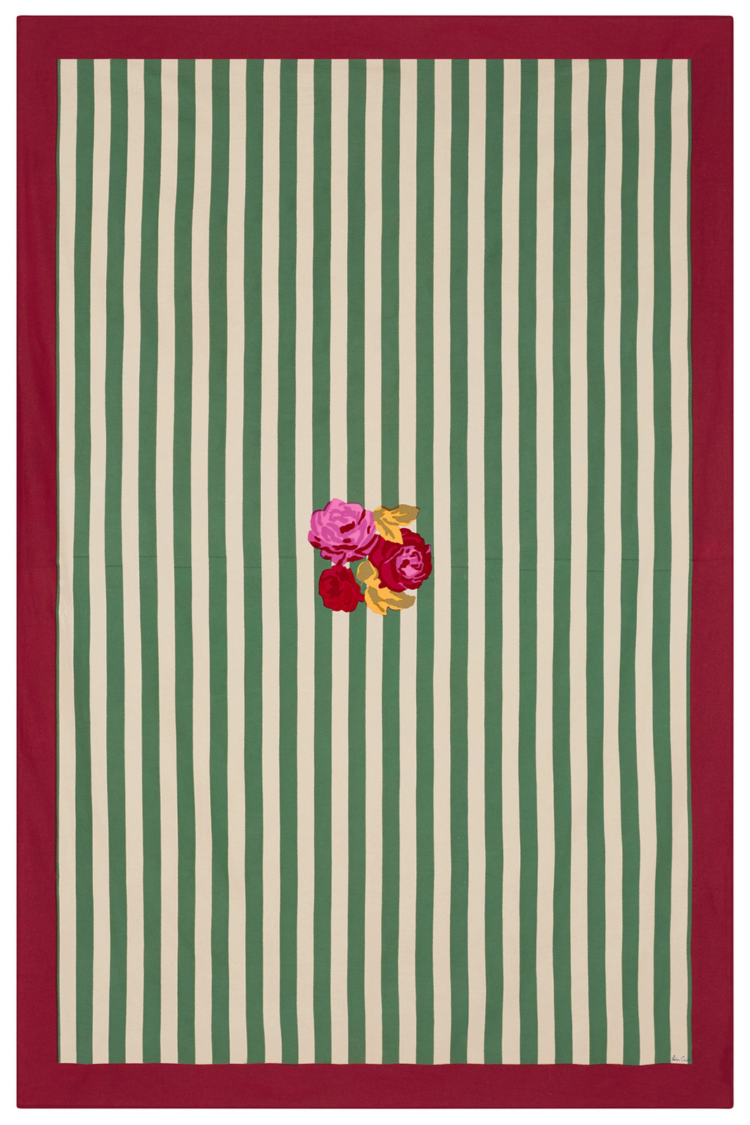 telo cotone 180x270cm--nizam stripes green natural