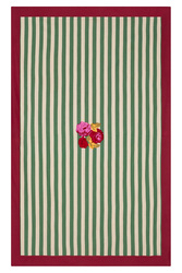 cotton cloth 180x270cm--nizam stripes green natural