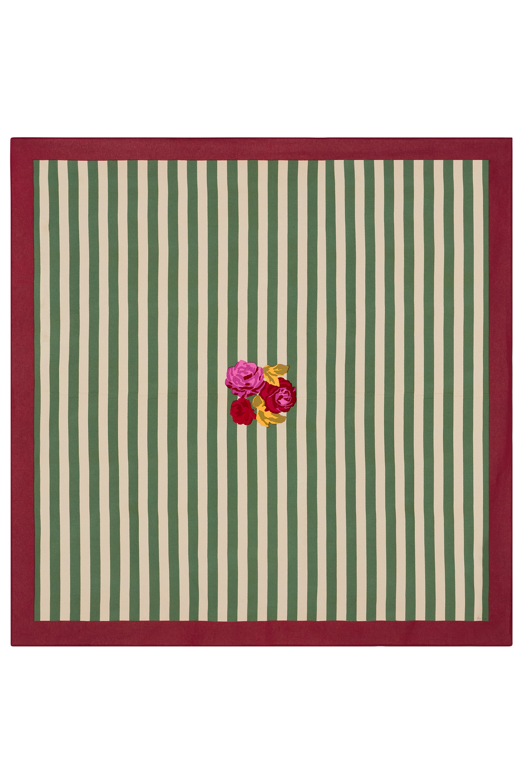 cotton cloth 220x220cm--nizam stripes green natural