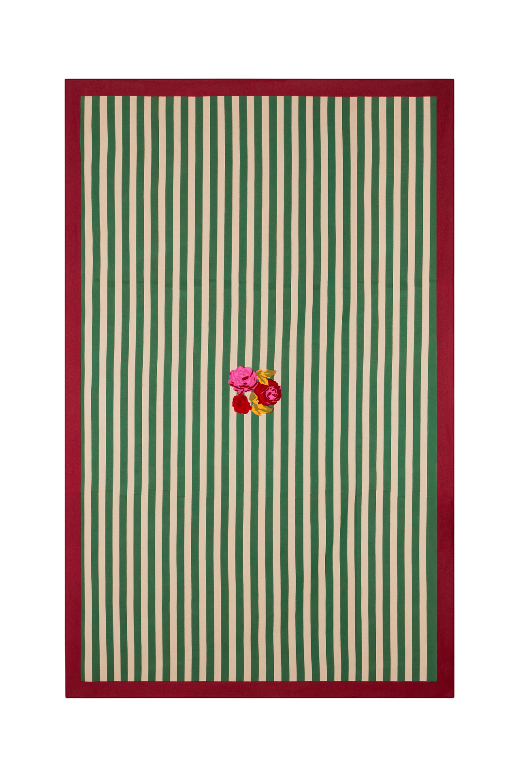 telo cotone 220x350cm--nizam stripes green natural