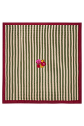 reversible quilt 250x270cm--nizam stripes green natural