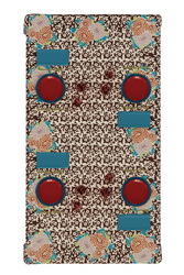 cotton cloth 180x270cm--arabesque corolla natural coffee