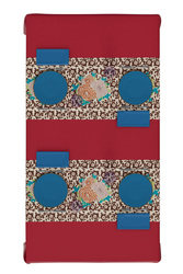 cotton runner 50x150cm--arabesque corolla natural coffee