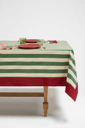 cotton cloth 180x270cm--nizam stripes green natural
