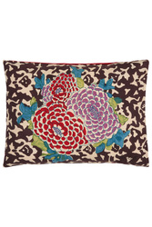 cotton cushion 30x40cm--arabesque corolla natural coffee