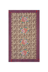 reversible quilt 110x180cm--arabesque corolla natural coffee