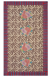 reversible quilt 110x180cm--arabesque corolla natural coffee