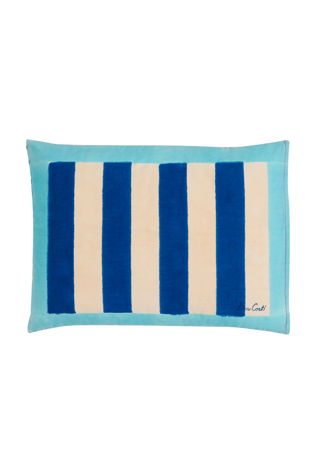 cuscino cotone 30x40cm--nizam stripes blue natural