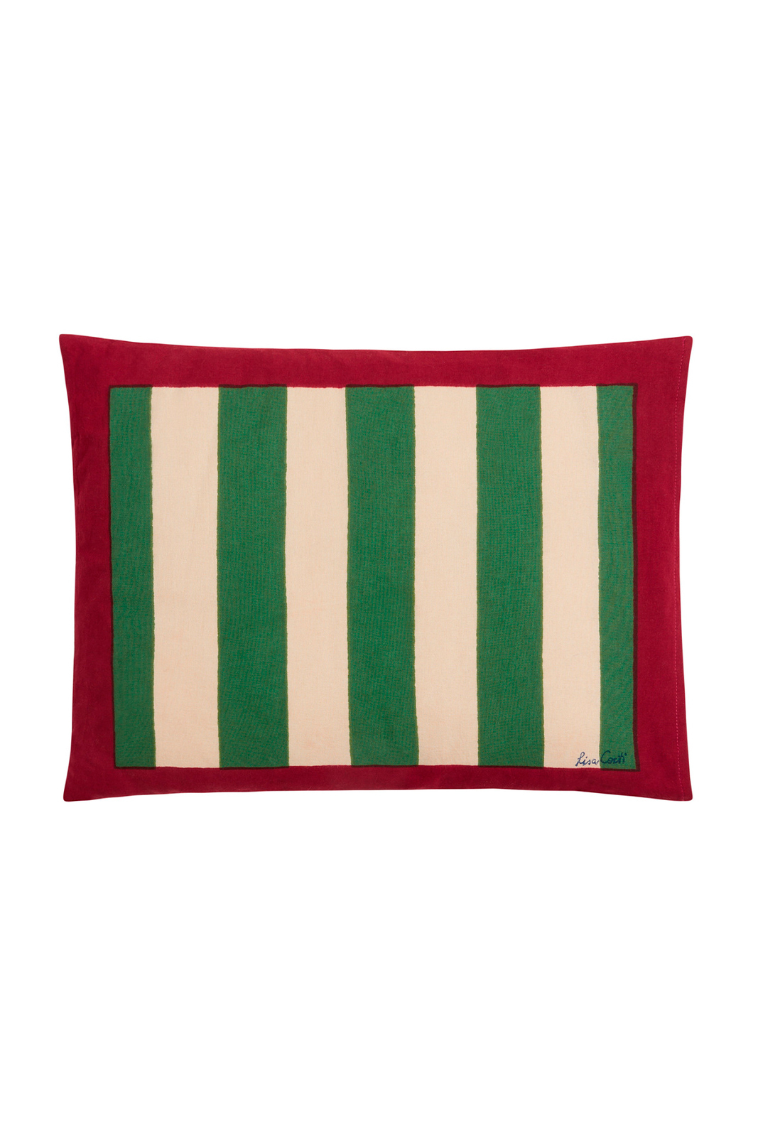 cuscino cotone 30x40cm--nizam stripes green natural