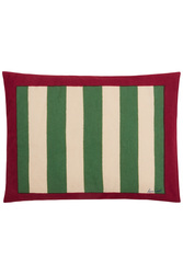 cotton cushion 30x40cm--nizam stripes green natural